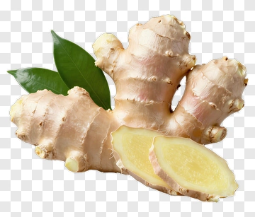 Fresh Ginger Root With Sliced Piece PNG