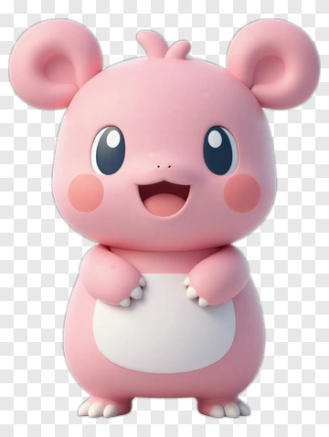 Cute Pink Cartoon Character PNG