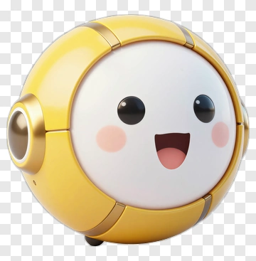 Happy Cartoon Robot Character PNG