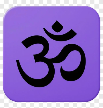 Om Symbol On Purple Background PNG