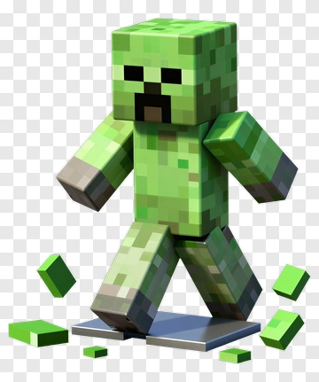 3D Creeper Character From Minecraft PNG