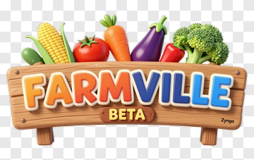 Farmville Logo With Vegetables PNG