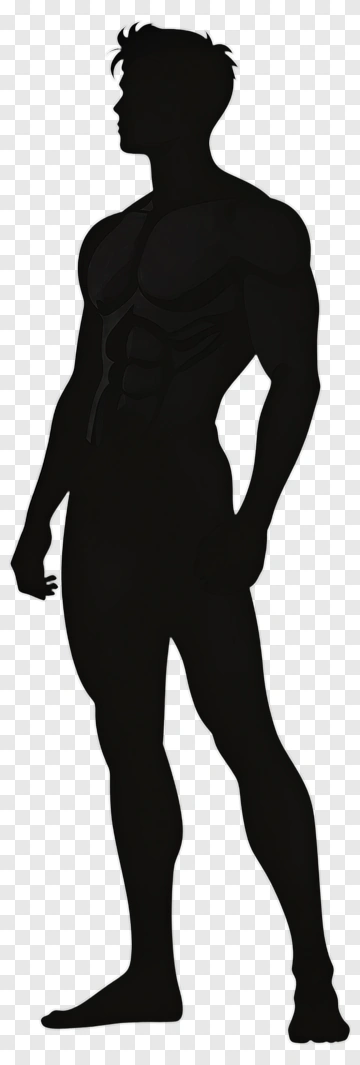 Silhouette Of A Male Figure PNG