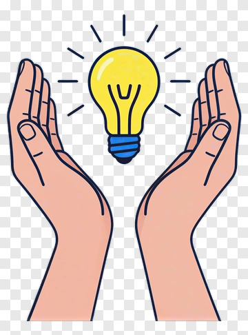 Hands Holding A Light Bulb PNG