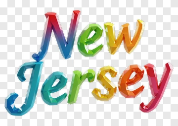 Colorful New Jersey Text PNG