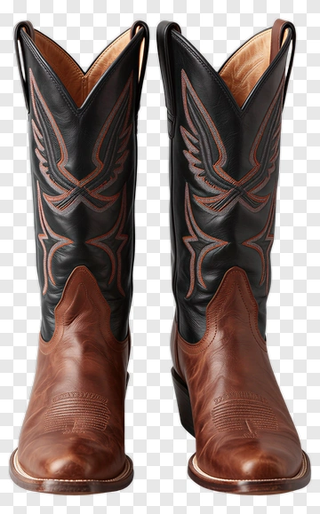 Brown And Black Cowboy Boots PNG