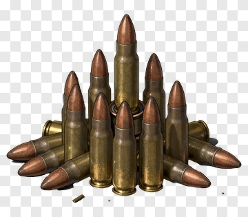 Bullet Casings Arranged In A Circular Pattern PNG