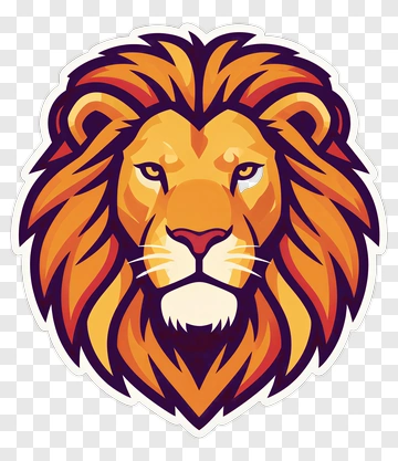 Cartoon Lion Head PNG