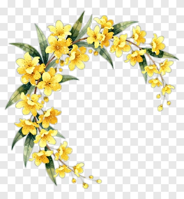 Watercolor Yellow Orchid Floral Arrangement PNG