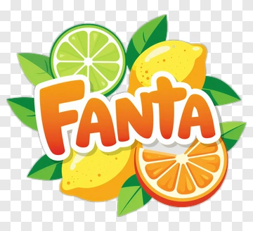 Fanta Logo With Lemons And Limes PNG
