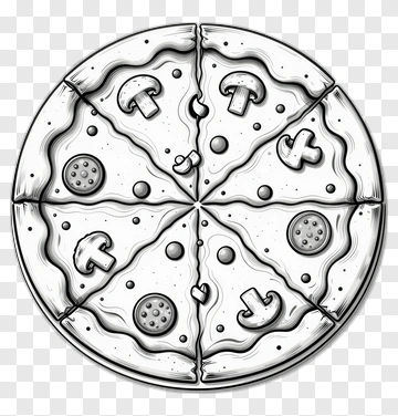 Pizza With Mushrooms And Pepperoni PNG