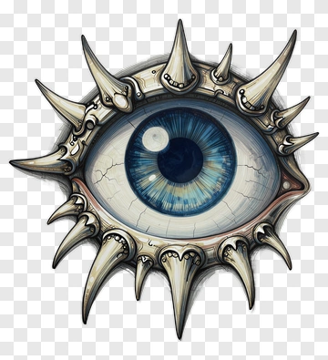 Spiked Eye Illustration PNG