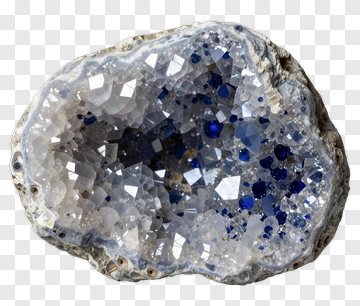 Geode With Blue Crystals PNG