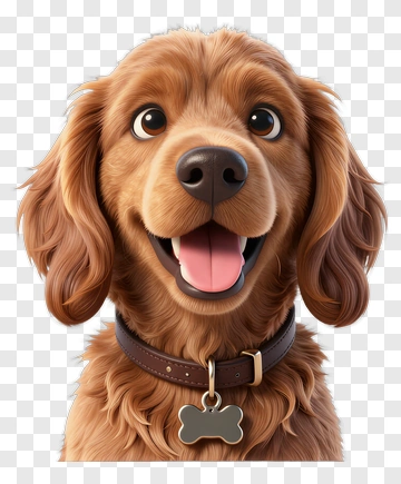 Happy Dog With A Collar PNG