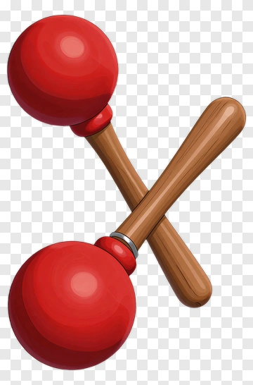 Cartoon Red Maracas PNG