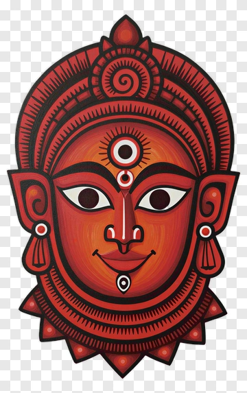 Colorful Traditional Indian Mask PNG