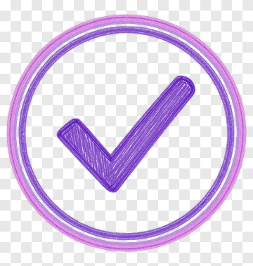 Purple Check Mark In A Circle PNG