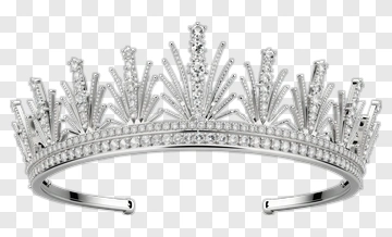 Elegant Crown With Diamond Design PNG