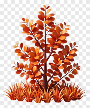 Colorful Tree With Autumn Leaves PNG