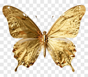 Golden Butterfly PNG