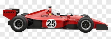 Red Racing Car With Number 25 PNG