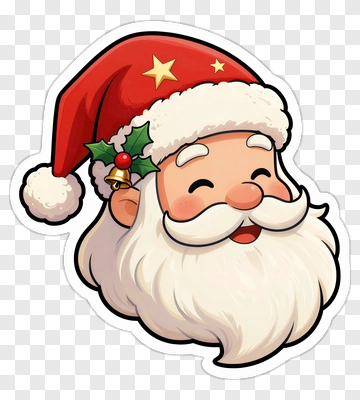 Cartoon Santa Claus Smiling PNG