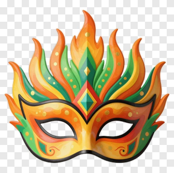 Colorful Carnival Mask PNG
