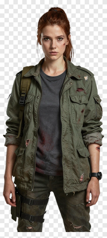 Female Soldier In A Tactical Outfit PNG