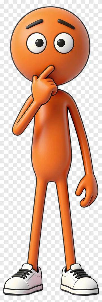 Cartoon Character Thinking PNG