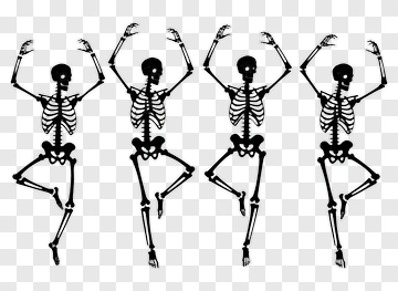 Dancing Skeletons In A Fun Pose PNG