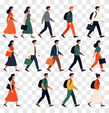Business People Walking PNG