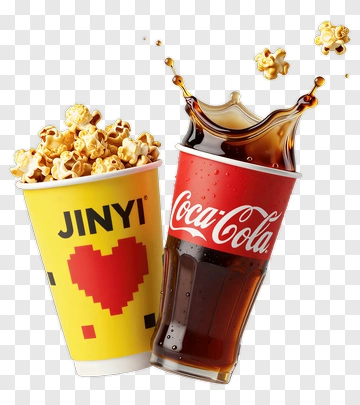 Popcorn And Coca-Cola Drink PNG