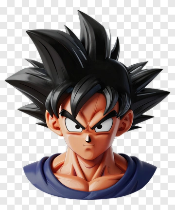 3D Anime Character With Spiky Hair PNG