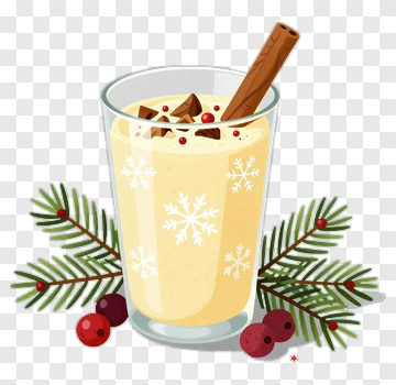 Holiday Eggnog With Cinnamon Stick PNG