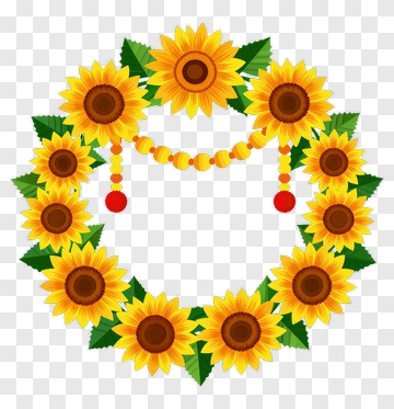 Sunflower Wreath PNG