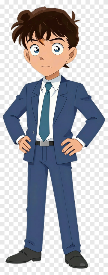 Boy In A Suit With Hands On Hips PNG