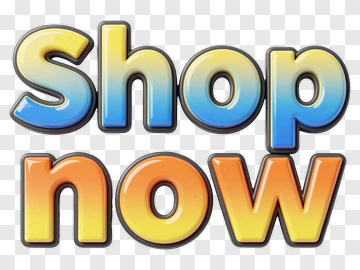 Shop Now Text Design PNG