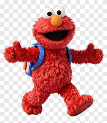 Elmo With Backpack PNG