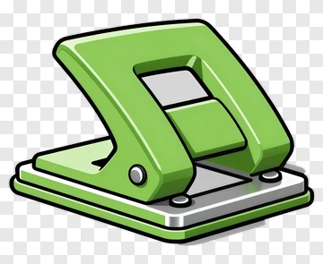 Green Paper Punch PNG