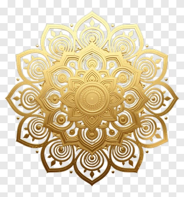 Golden Mandala Design PNG