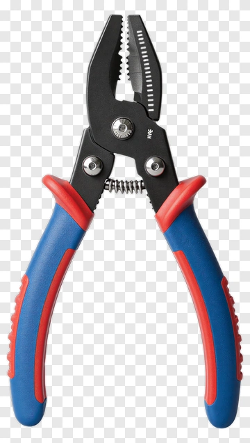 Pliers With Red And Blue Handles PNG