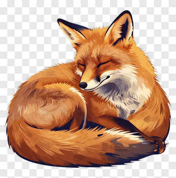 Sleeping Fox PNG