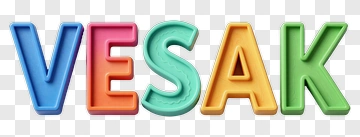 Colorful Vesak Letters PNG