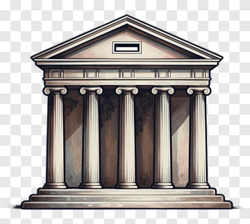 Classic Architectural Building With Columns PNG