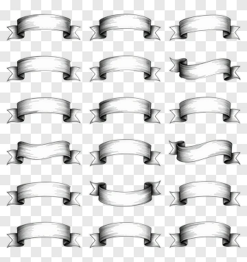 Collection Of Decorative Ribbons PNG