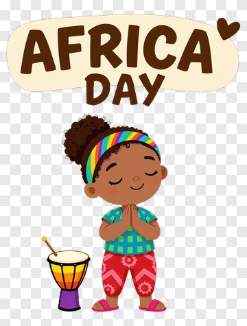 Africa Day Celebration With Girl Praying PNG