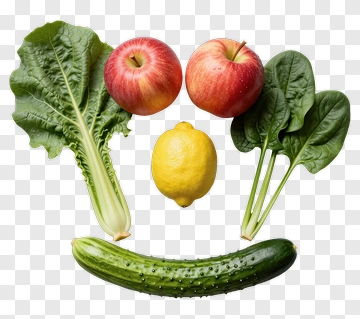 Fresh Vegetables And Fruits Arrangement PNG