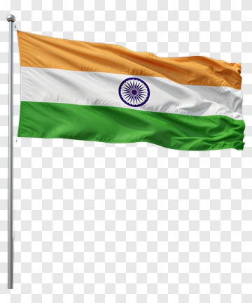 Indian Flag Waving In The Wind PNG
