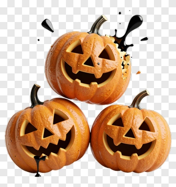 Halloween Pumpkins With Faces PNG