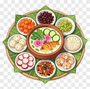 Colorful Platter Of Sushi And Side Dishes PNG